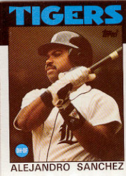 1986 Topps Baseball Cards      563     Alejandro Sanchez